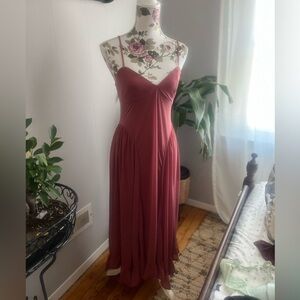 Spaghetti Strap Dress in a stunning rosewood color
